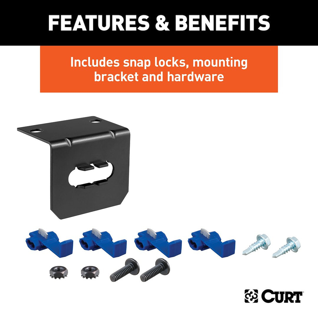 CURT Semi-universal 4 Flat Trailer Wiring Connector (58345)