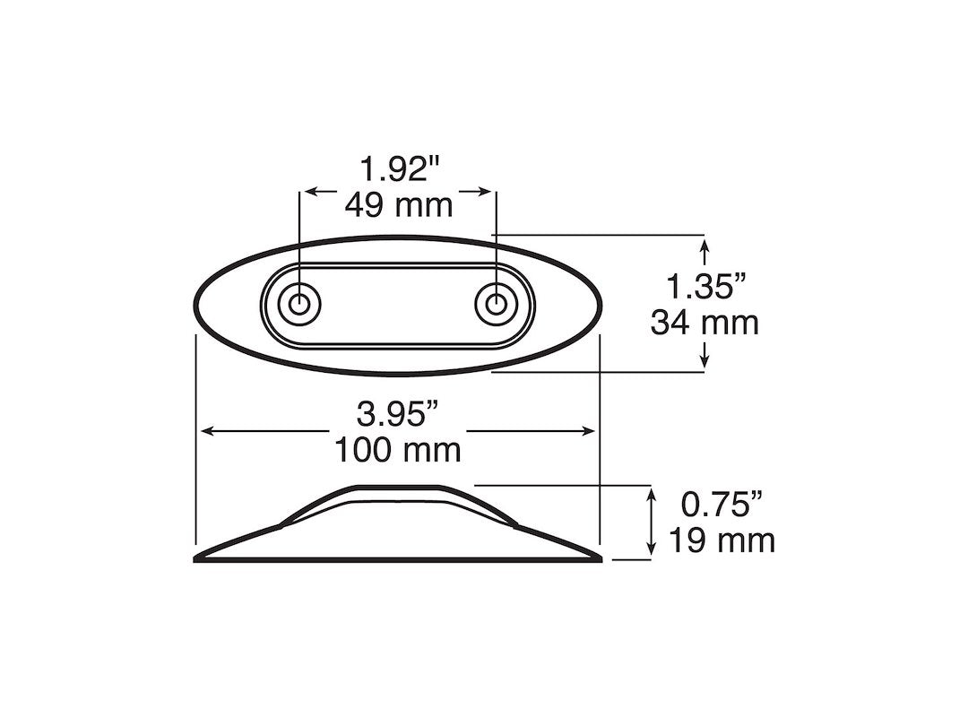 Peterson Mfg. 3.95 Inch Length X 1.35 Inch Width LED (V168xa)
