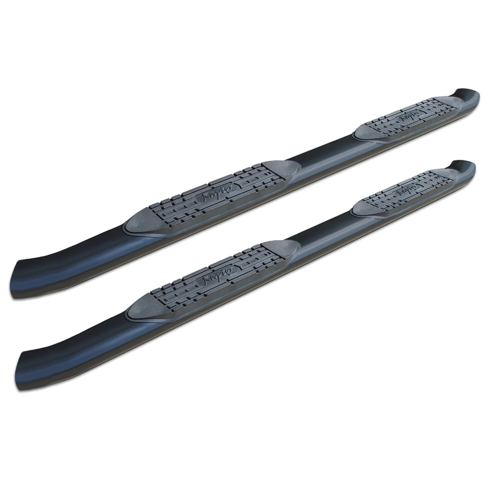 Raptor 1602-0246B Black Curved Oval Step Bars