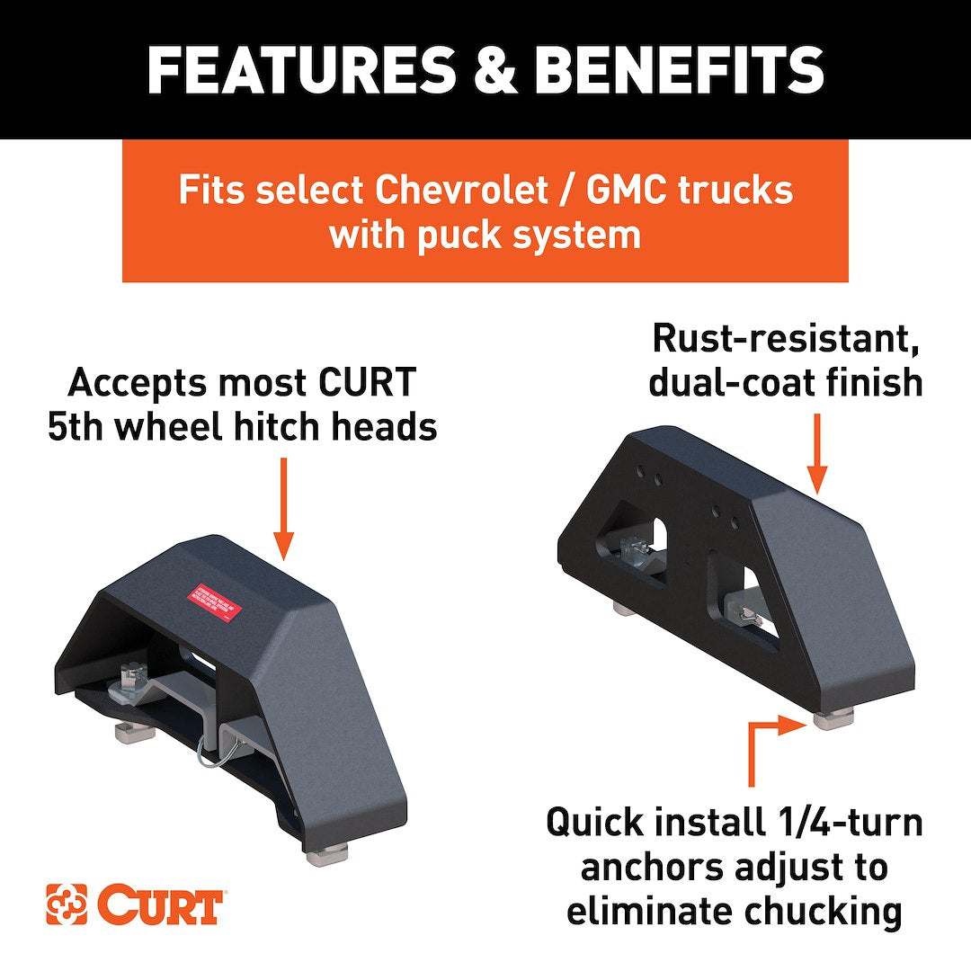 Curt 16029 Fifth Wheel Trailer Hitch Head Support - image 3