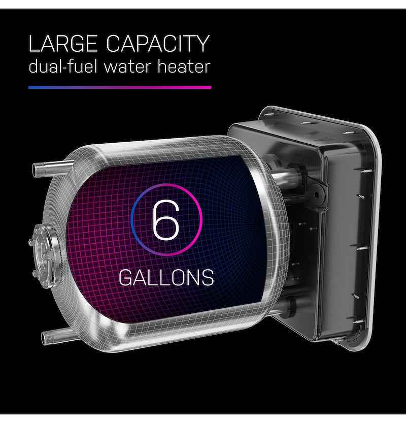 GE 10 Gallon Dual Fuel Gas-Electric RV Hot Water Heater – PR10DSATBA, 10000 BTU