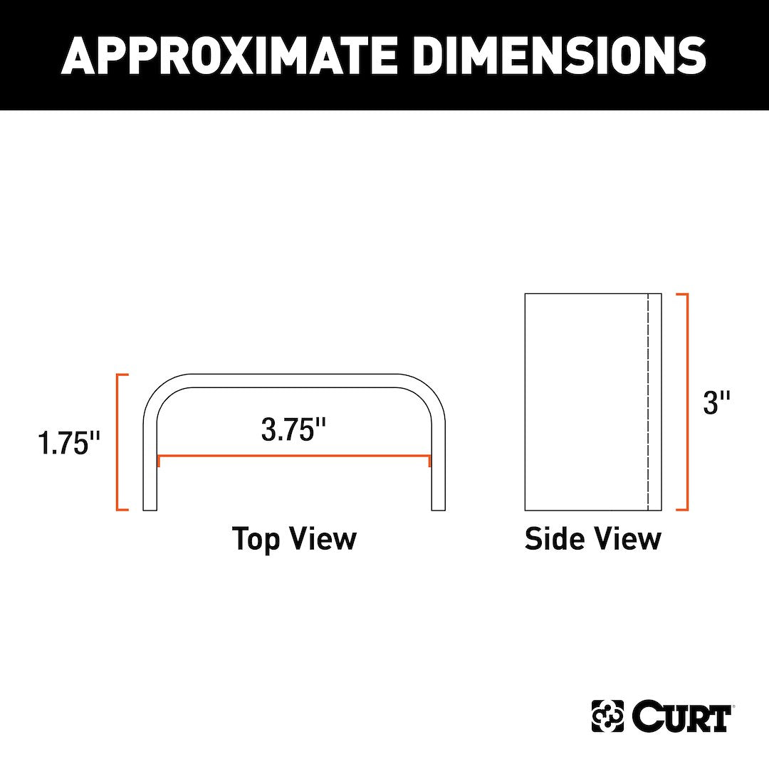 CURT Tie Down Anchor (83072) – Length (In): 3-1/2 Inch