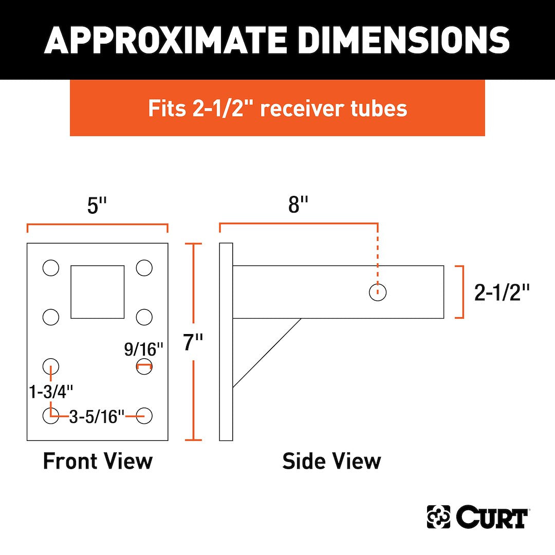 Curt 48329 Pintle Hook Mounting Plate - image 4