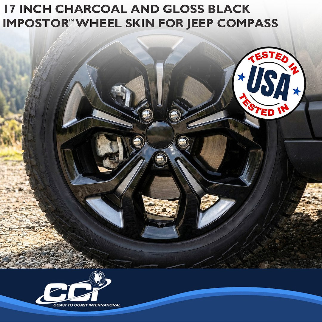 Coast To Coast IMP528CB Silver/Charcoal Chrome Wheel Skins - image 3