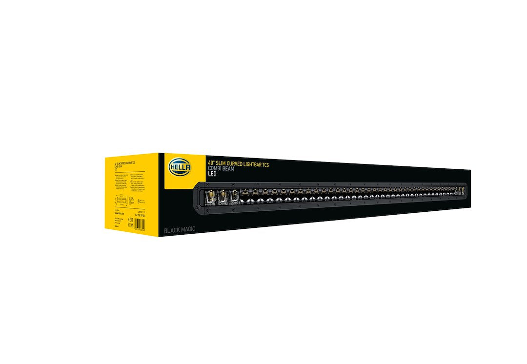 Hella 358197521 Black Magic Tough 40-Inch Curved Slim Light Bar