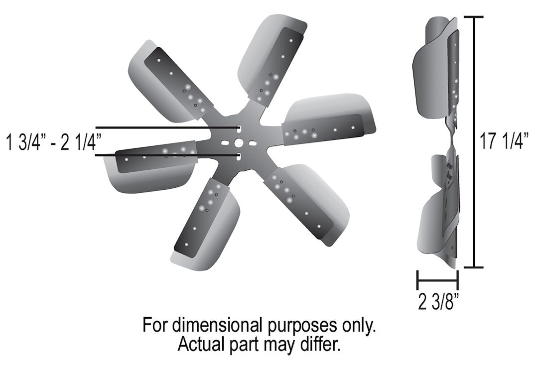 Derale 17017 Six-Blade Stainless Mechanical Flex Fan - image 4