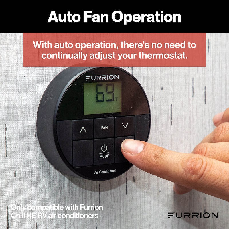 Furrion Chill HE Multi-Zone RV Wall Thermostat Black FACW12ESZA2-BL-AM