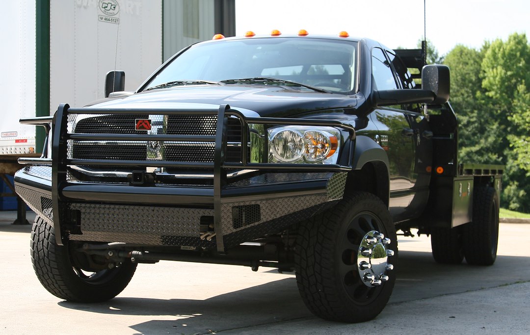 Fab Fours DR06-S1160-1 Black Steel Bumper for Dodge