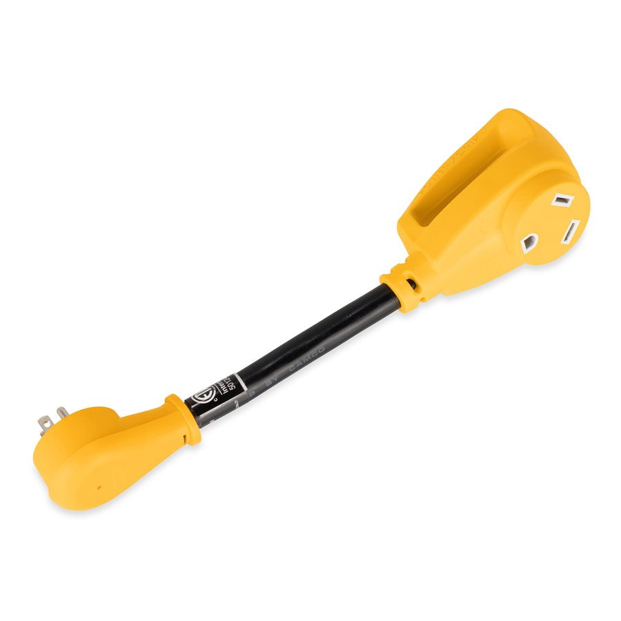 Camco Power Grip 12 Inch Adapter Cord Power Cord Adapter (55165)