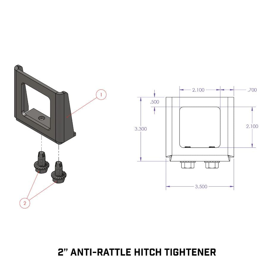 Gen-Y Hitch Gh-102229 Trailer Hitch Receiver Tube Anti Rattle Bracket - image 4