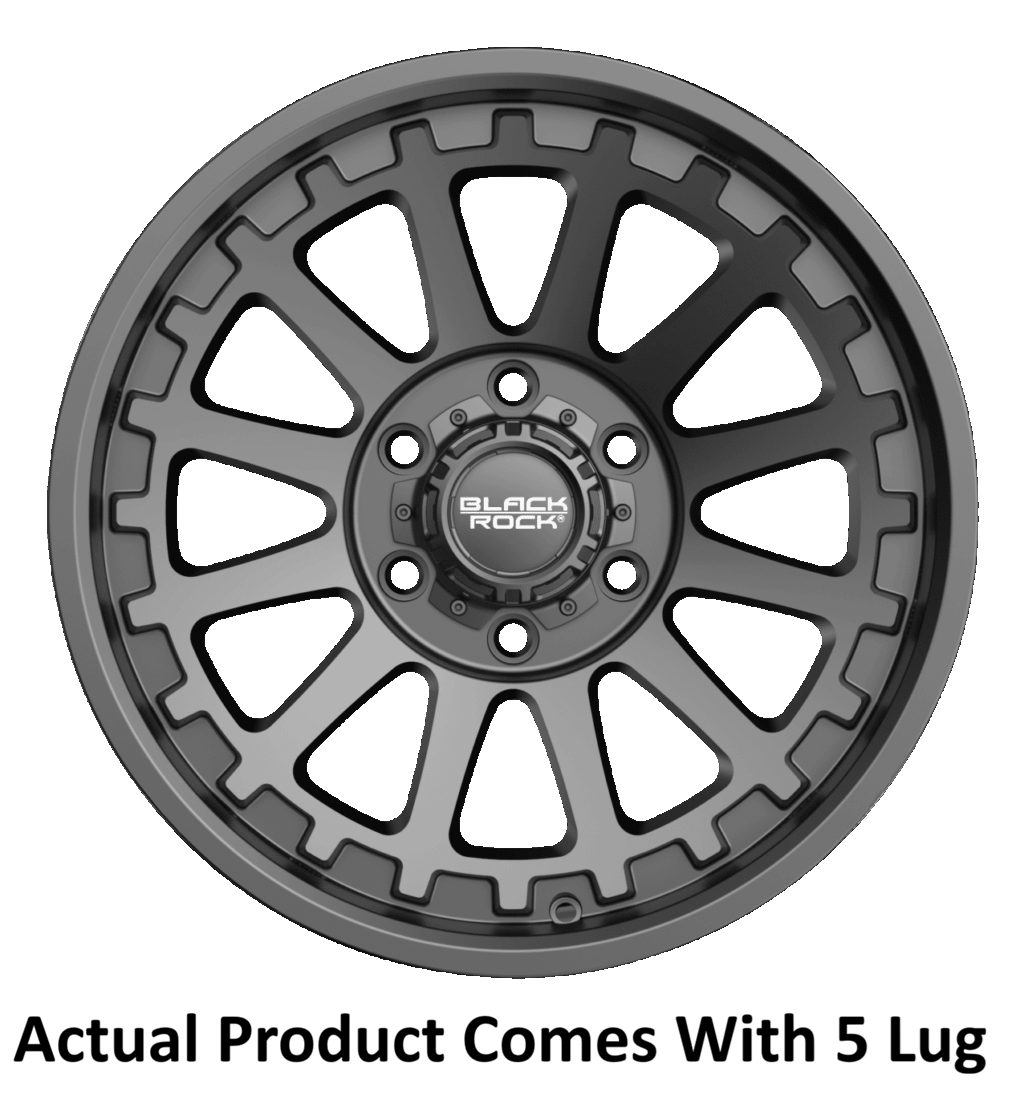 Black Rock 940SB7950 Series 940 Satin Black 17 × 9 Wheel - image 2