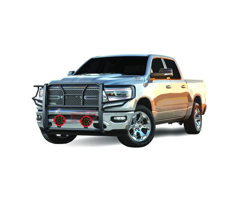 Black Horse Offroad Rugged Series Steel Grille Guard RU-DORA19-B-PLR - image 7
