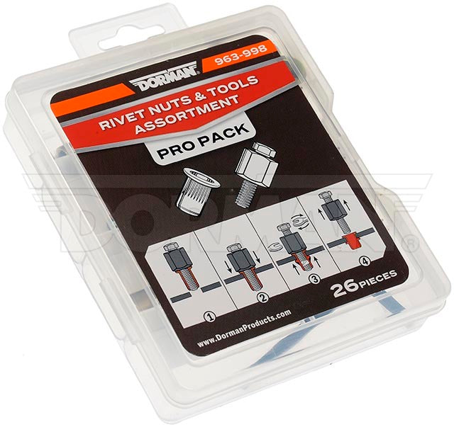 Dorman 963-998 Rivet Nut Tool and Fastener Assortment - image 3