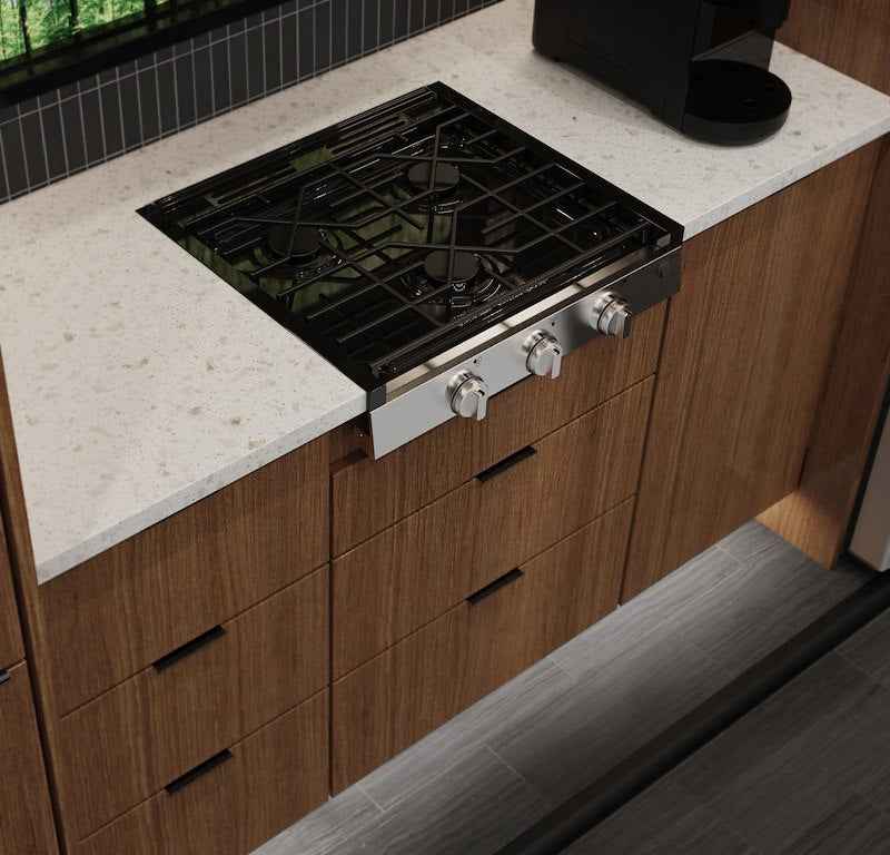 GE Appliances PLU621RWSS GE Profile 3-Burner Propane RV Cooktop – Black/Gray