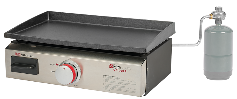 Invision Outdoor Griddle SOP-1002A – 11,000 BTU Cast Iron, Slide Mount 3060ALG