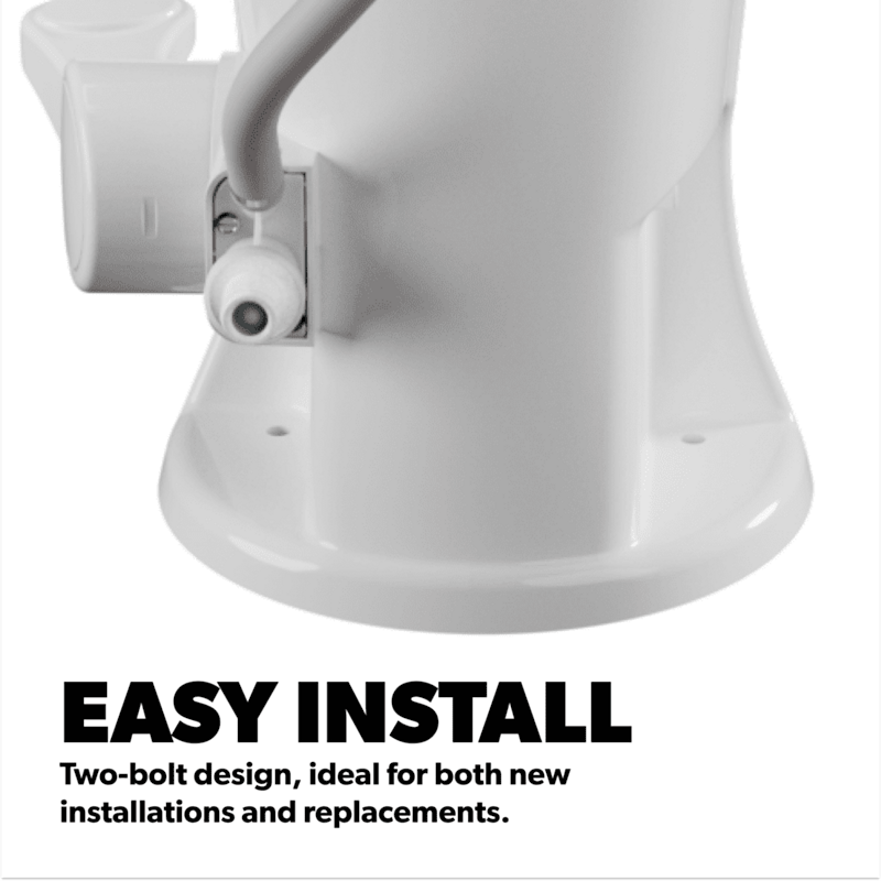 RV Toilet Dometic 302321681 – 321 Series – Permanent Ceramic Toilet – White