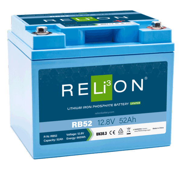 RELiON Lithium Battery RB52 Group 31 12V 52Ah Marine Deep Cycle