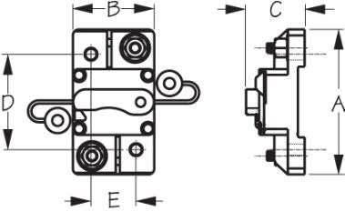 Sea Dog 830229 Surface-Mounted Hi-Amp Thermal Breaker