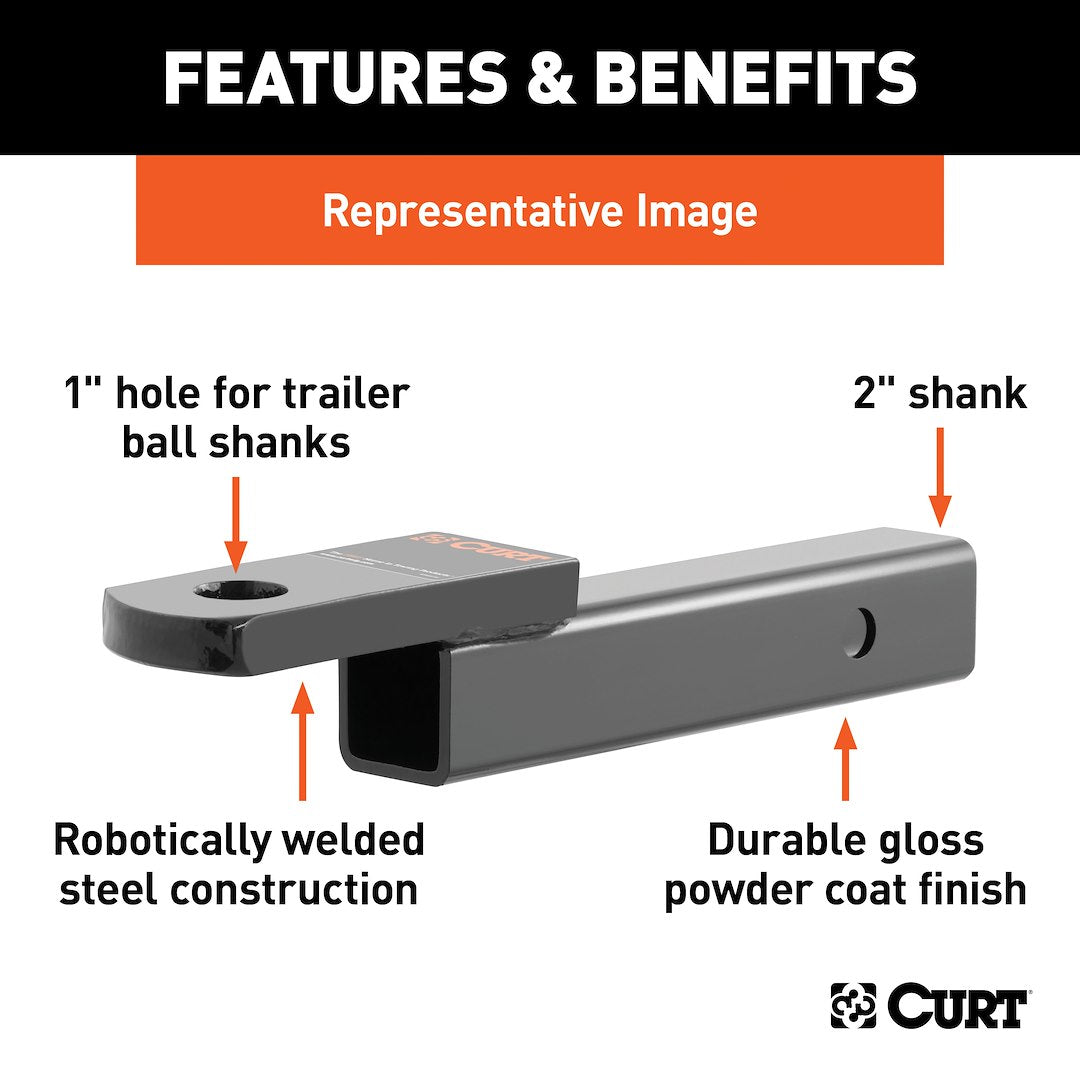 CURT Without Hitch Ball Trailer Hitch Ball Mount (45250)