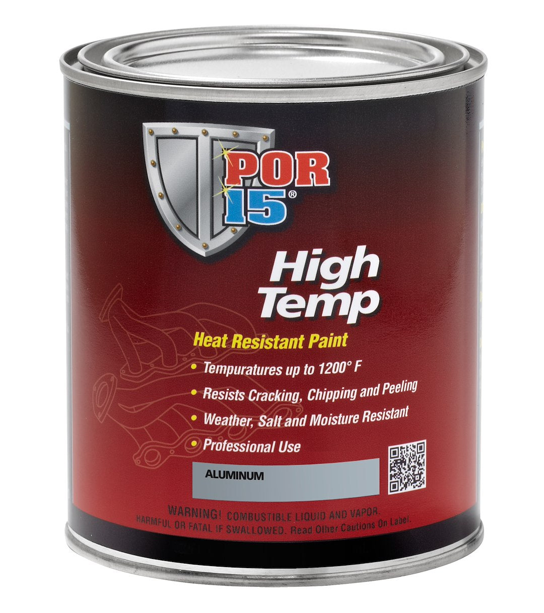 POR-15 44304 Aluminum High-Temperature Paint, Quart