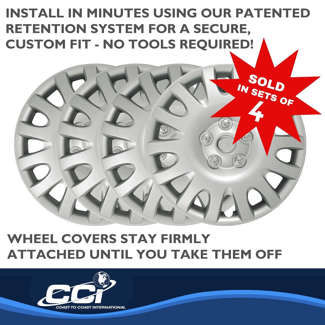 Coast To Coast B883916S Silver Camry Wheel Covers, 14-Spoke - image 4