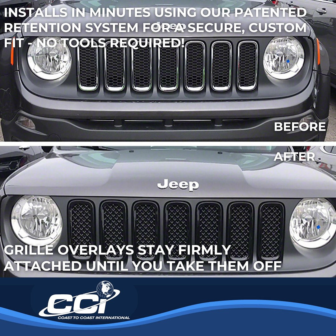 Coast To Coast GI439BLK Renegade Black Mesh Grille Overlay - image 4