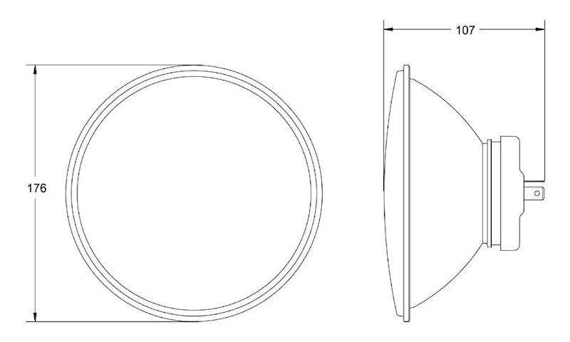 Hella 002395071 H4 Reflector-Beam Headlight Assembly