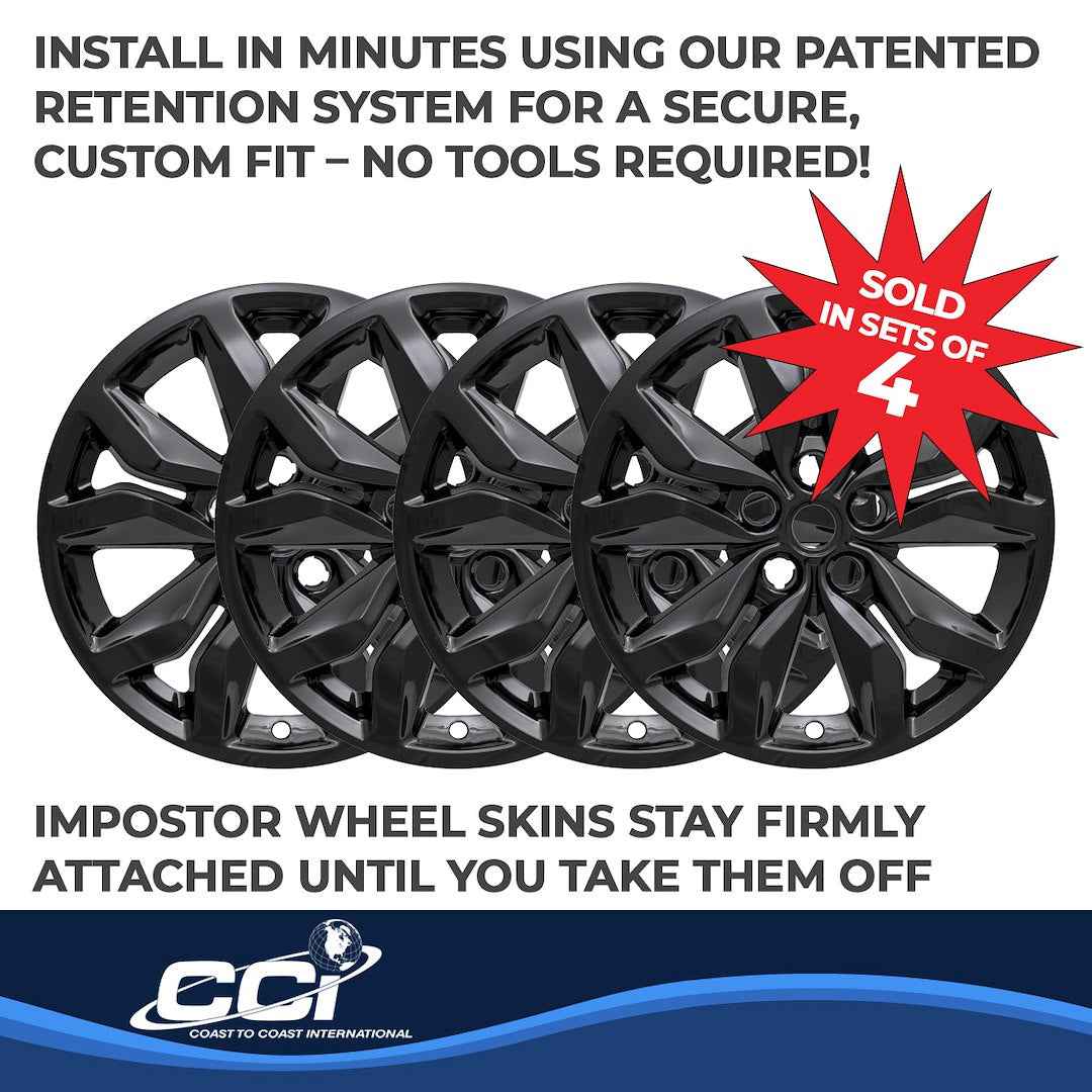 Coast To Coast IMP407BLK Black Impala Impostor Wheel Skins