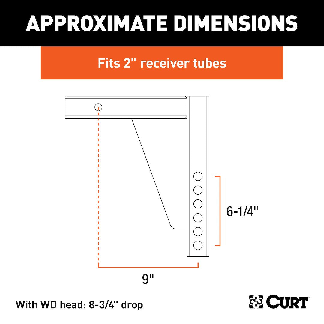Curt 17124 Weight Distribution Hitch Shank - image 3