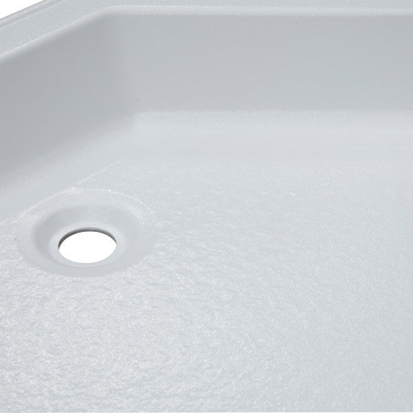 Lippert Better Bath 325246 27" x 27" RV Corner Shower Pan – Center Drain