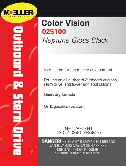 MOELLER Marine Products 12 Ounce Neptune Gloss Black Engine (025100)