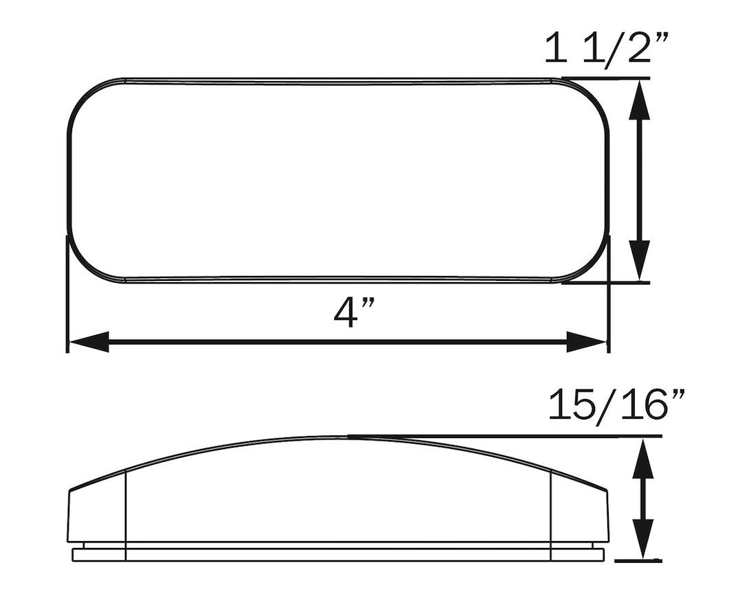 Optronics Mcl40/44 Series Surface Mount Marker/ Clearance (Mcl40abbp)