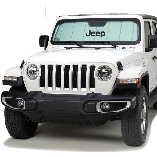Covercraft JL115531SV UVS100 Jeep-Logo Silver Windshield Shade - image 1