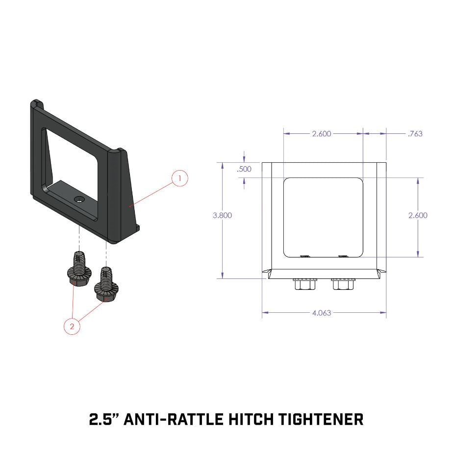Gen-Y Hitch Gh-102230 Trailer Hitch Receiver Tube Anti Rattle Bracket - image 4