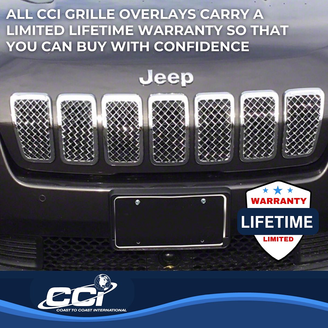 Coast To Coast GI485 Cherokee Chrome Mesh Grille Overlay - image 3
