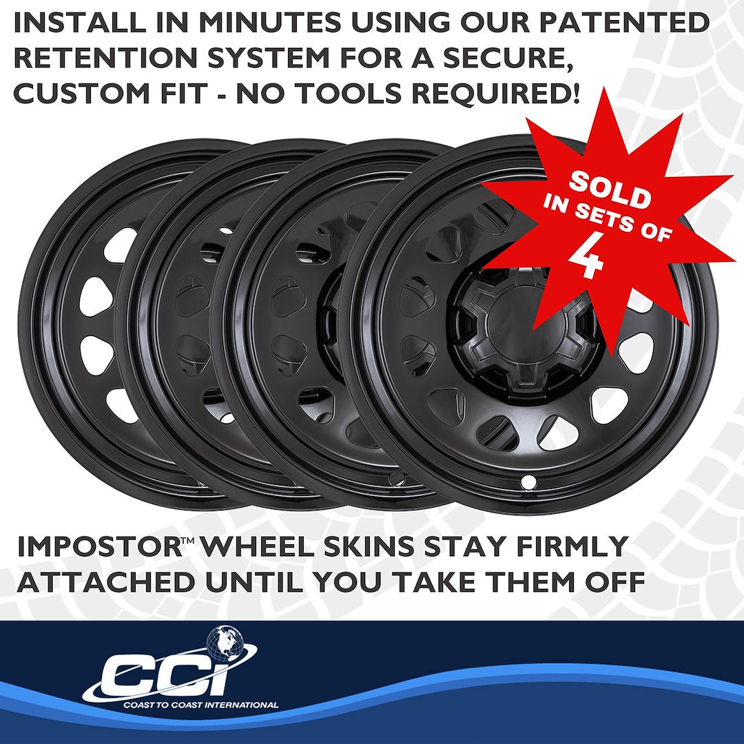 Coast To Coast IMP100BLKN Black 17-Inch Impostor Wheel Skins - image 5