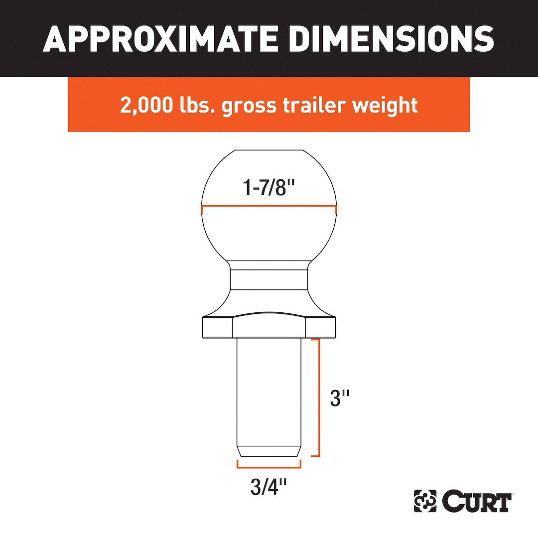 Curt 40016 Trailer Hitch Ball - image 4