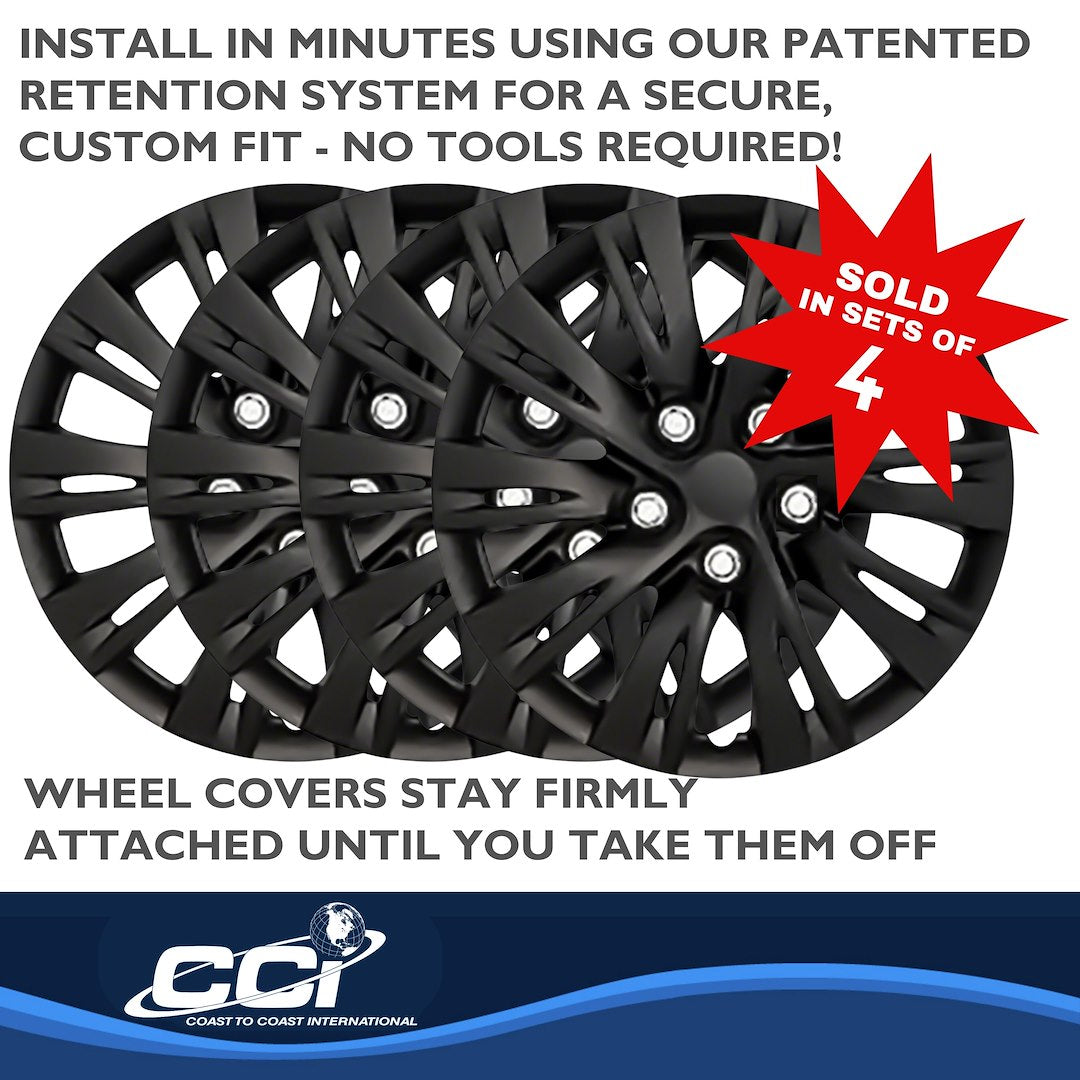 Coast To Coast 103716BLK Camry 16-Inch Black Wheel Covers - image 4