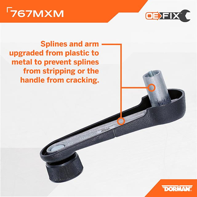 Dorman 767MXM Gray Steel Window Crank with Knob - image 5
