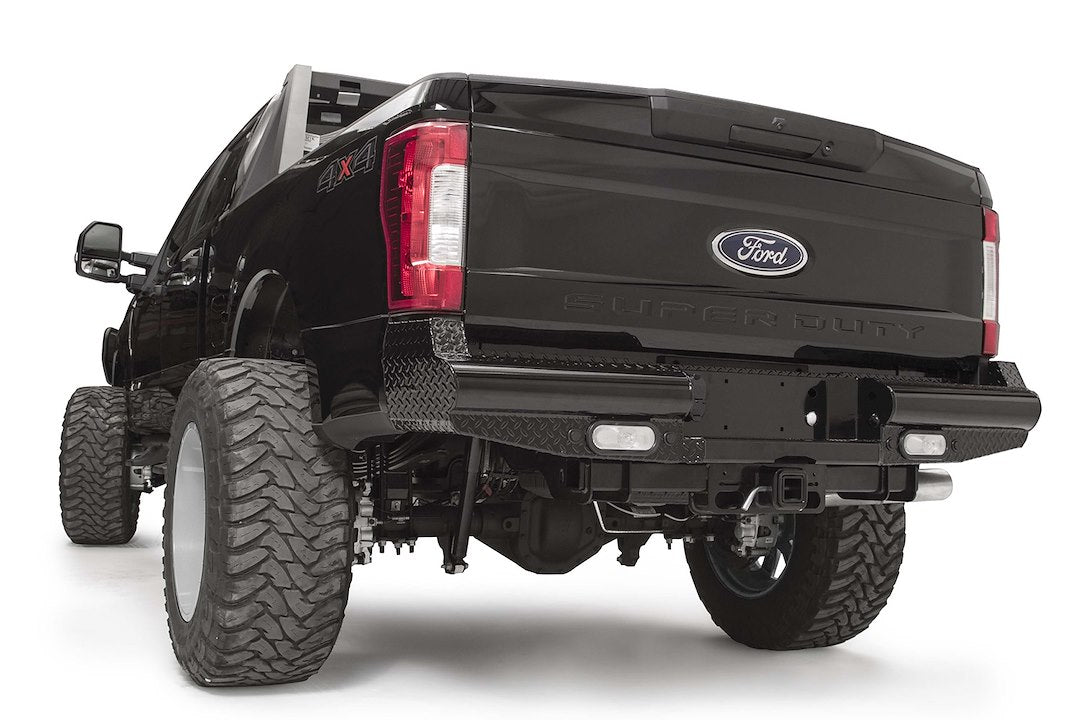 Fab Fours FS17-T4150-1 Black Steel Rear Bumper for Ford