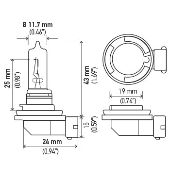 Hella H9 Headlight Bulb