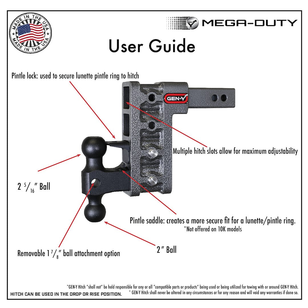 Gen-Y Hitch Gh-303 Trailer Hitch Ball Mount - image 6
