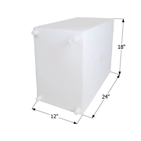 20 Gallon Roto-Molded Fresh Water Tank – 24" x 12" x 18"