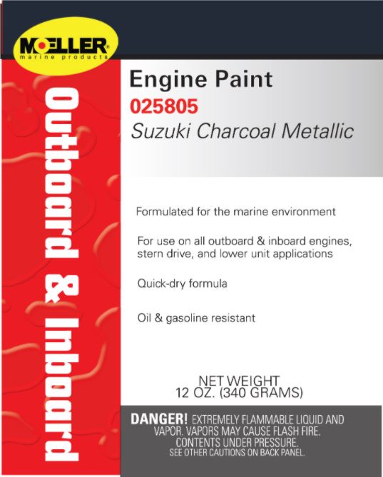 MOELLER Marine Products 12 Ounce Suzuki Charcoal Metallic (025805)