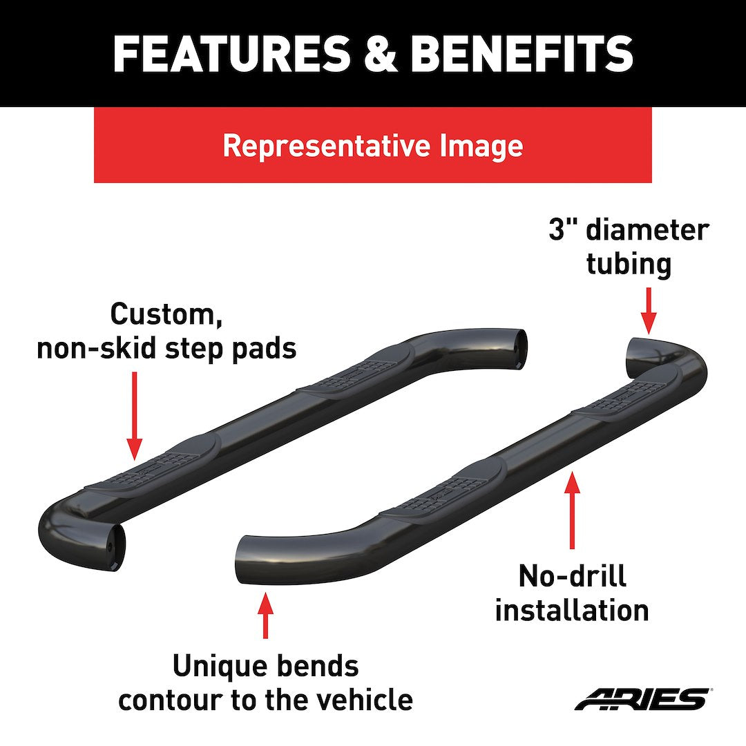 Aries With Surface Steps Round Nerf Bar 204053 - image 4