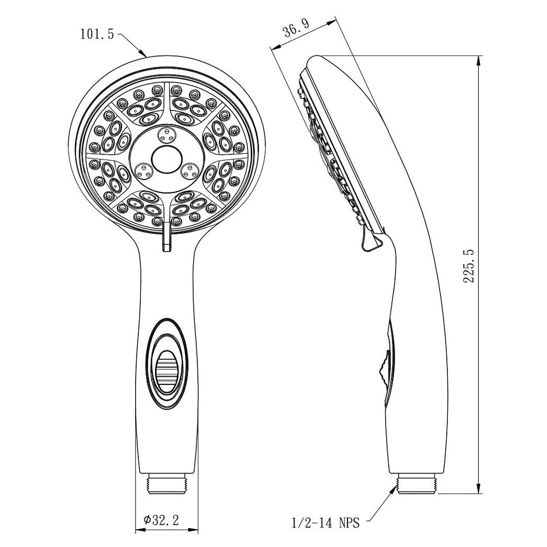 Dura Faucet Df-Sa432-Cp Shower Head - image 9