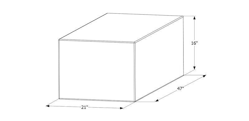 63 Gallon Roto-Molded Fresh Water Tank – 47" x 21" x 16"