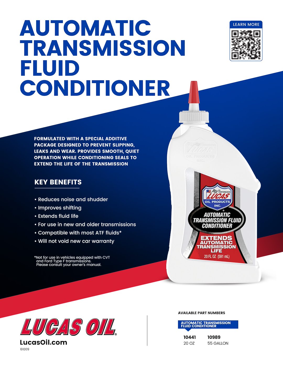 Lucas Oil 10441 Automatic Transmission Fluid Additive
