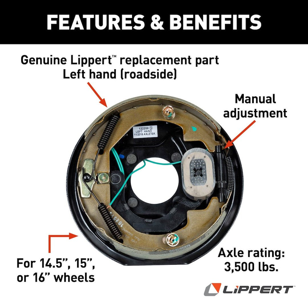 Lippert Components 122258 Trailer Brake Assembly - image 3