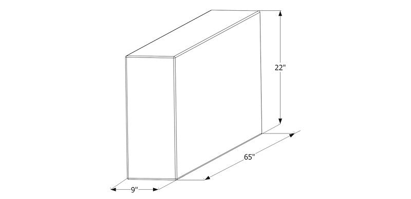 51 Gallon Roto-Molded Fresh Water Tank – 65" x 9" x 22"